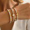 18K Gold-Tone Stainless Steel Fashion Bracelet - Durable, Non-Fading European and American Design