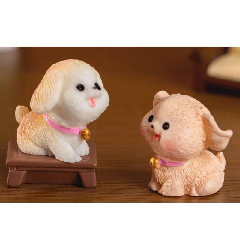 Cute Resin Dog Figurine Collection Miniature Office Desk Decor Blind Box Set