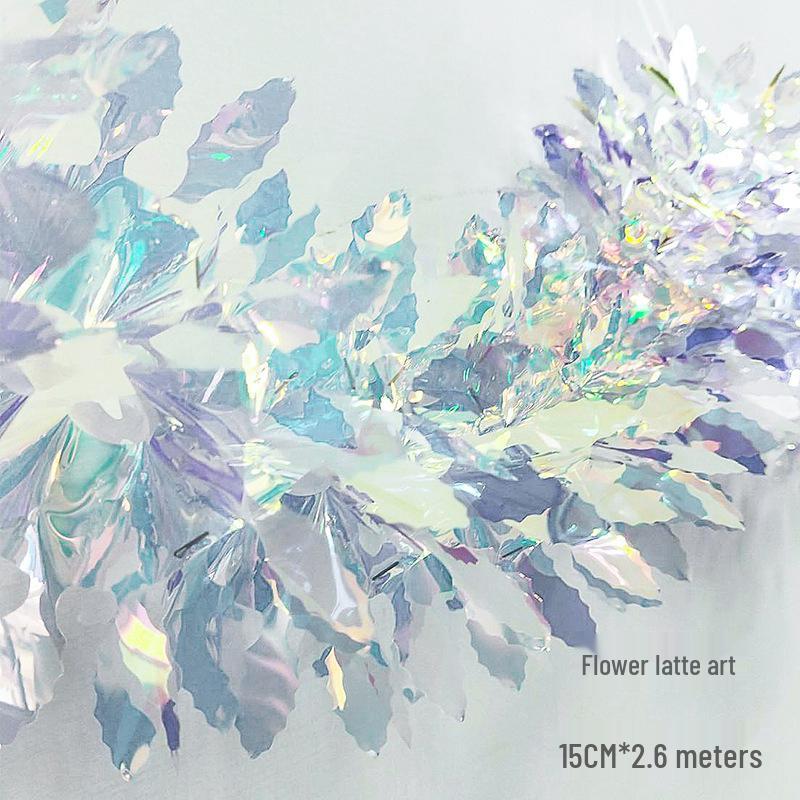 Duhaový vločkový voštinový míč - Barevná vánoční a jarní dekorační rekvizita