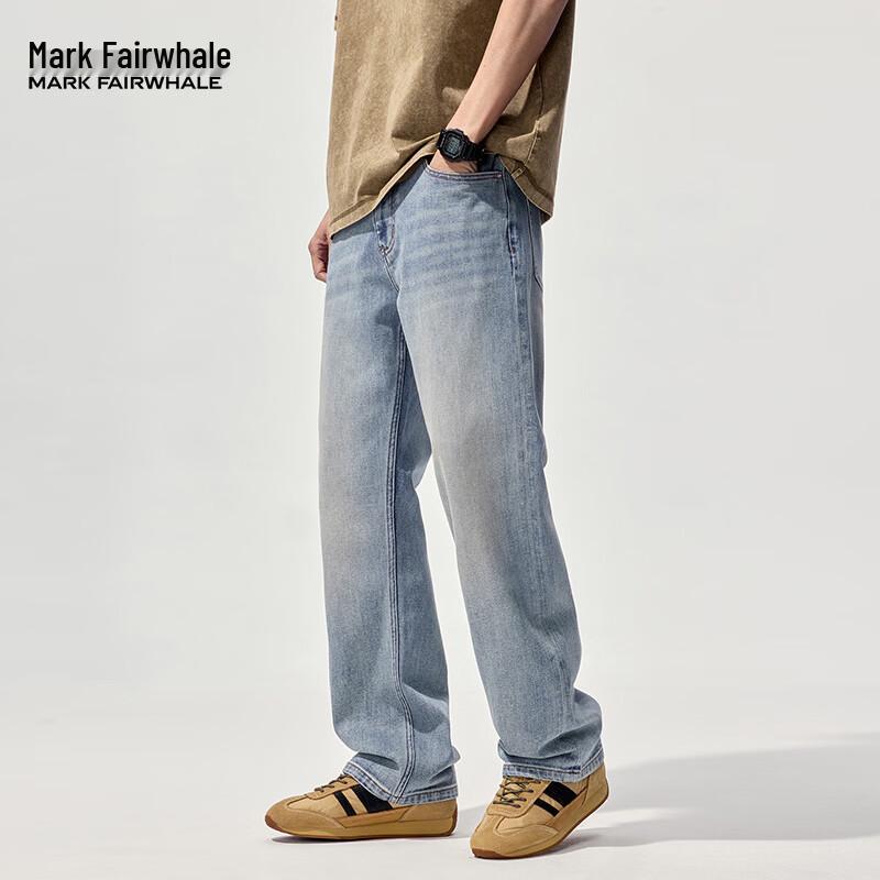 MARK FAIRWHALE Men's Loose Straight-Fit Jeans