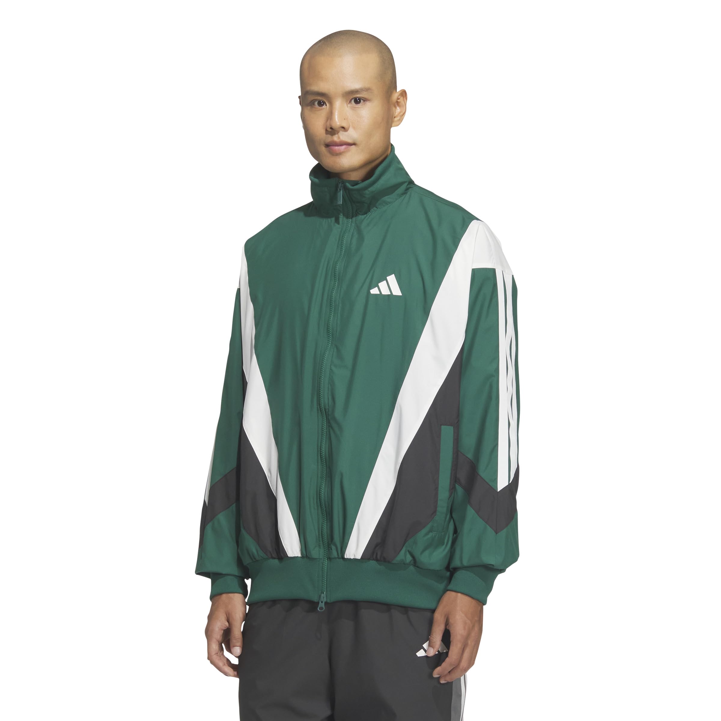 

Ветровка Adidas KQD22 с сетчатой подкладкой, цвет College White A, джерси, мужская, свободного кроя, подкладка, зелёный/чёрный/основной (JM2026) - Must-Have