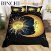Mandala Duvet Cover Collection Sun And Moon Comforter Cover Ties Exotic Style Black And White Botanical Floral Polyester Bedding Collection