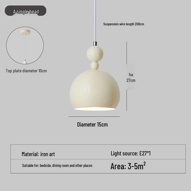 Vintage Bauhaus Creme Schlafzimmer Pendelleuchte - Moderner Designerstil