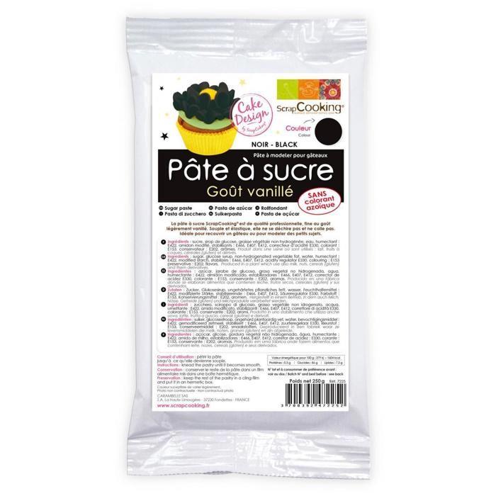 SCRAPCOOOKING - Pâte à sucre - noir 250 g