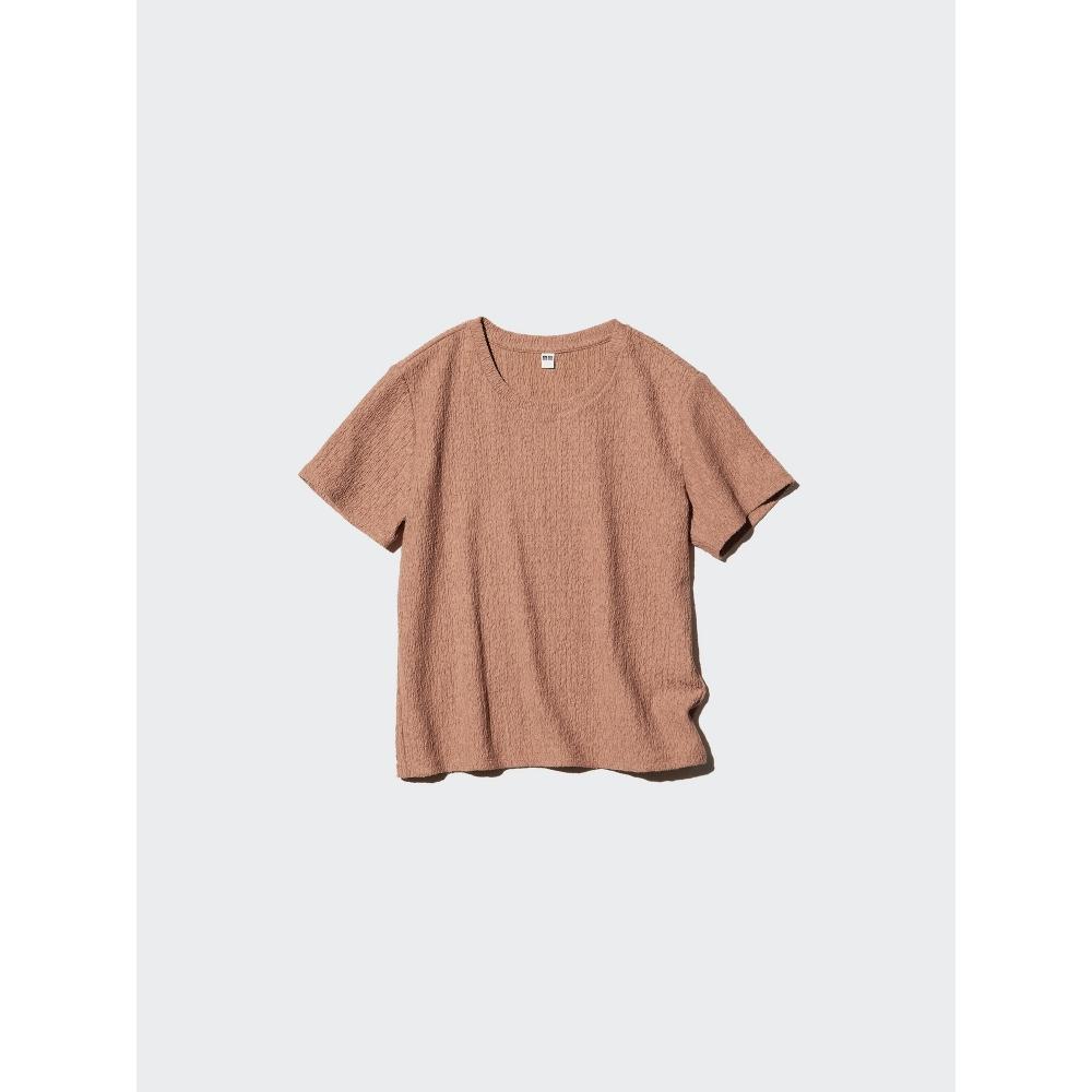 

Uniqlo Япония Футболка с оборками 01 OFF WHITE/XS