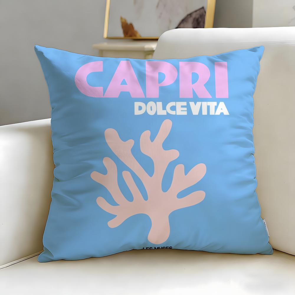 classic theme Travel Vacation Series Cushion Cover Soft  EasyWash Pillow Case  Versatile for Couch Bed Travel and Office