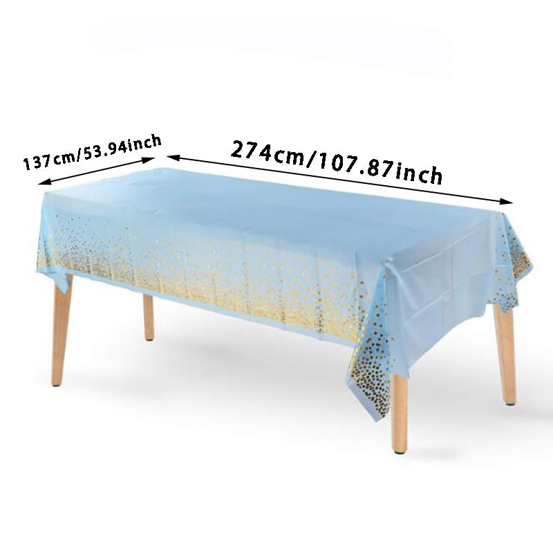 Tablecloth Bronzing Black Dot Table Cover For Adult Happy Birthday Party Supplies Wedding Decoration Christmas Decor