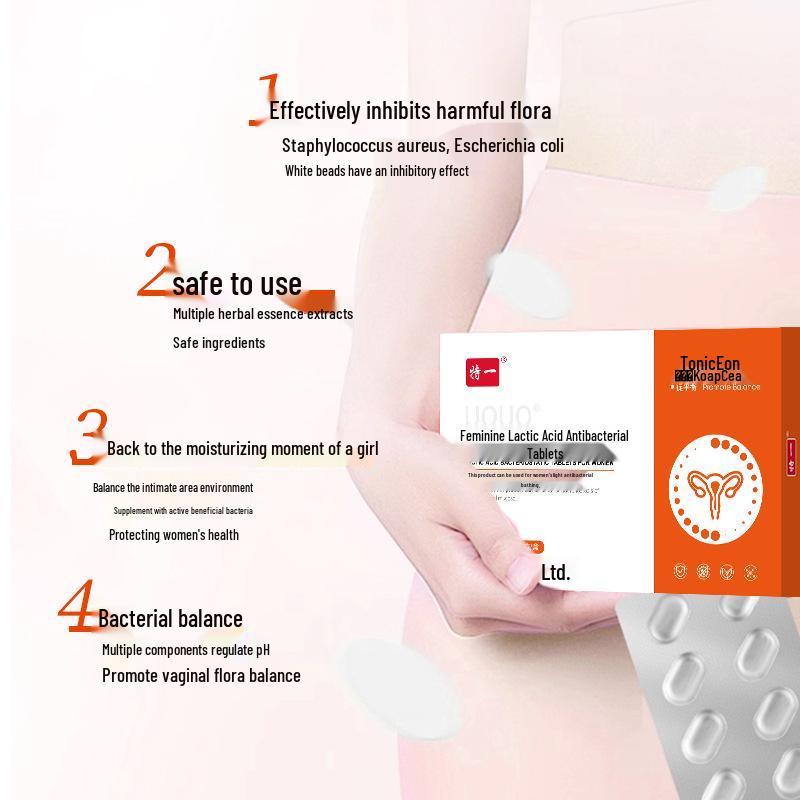 UOUO Women's Intimate Care Lactic Acid Tablets: Antibacterial, Nourishing, and Flora-Balancing Supplement