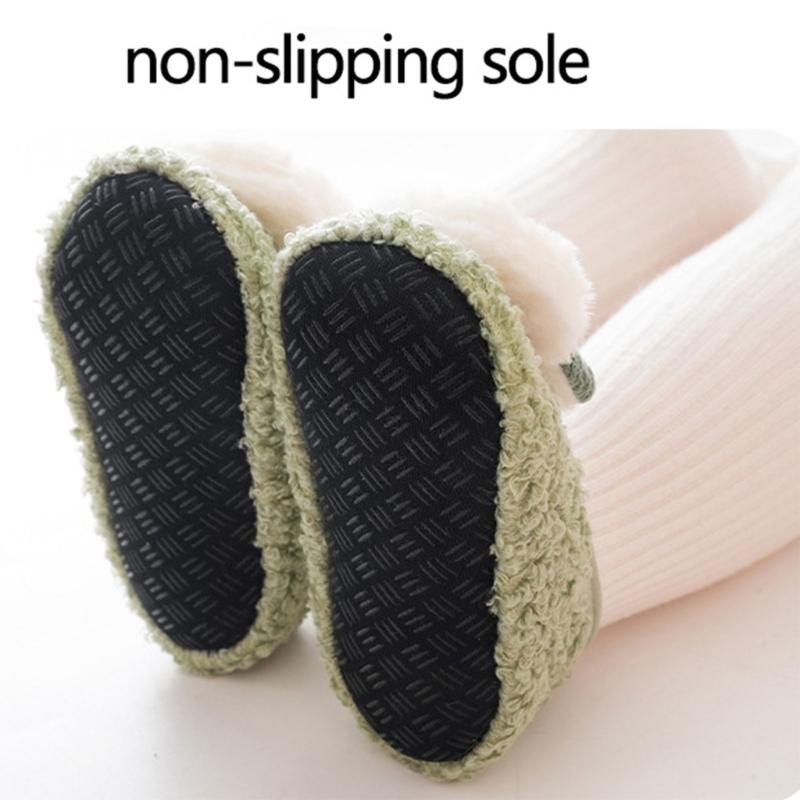 1 Pair Baby Anti Skid Walking Shoes Indoor Toddlers Shoes Non-slip Warm Floor Socks Prewalker for Autumn and Winter