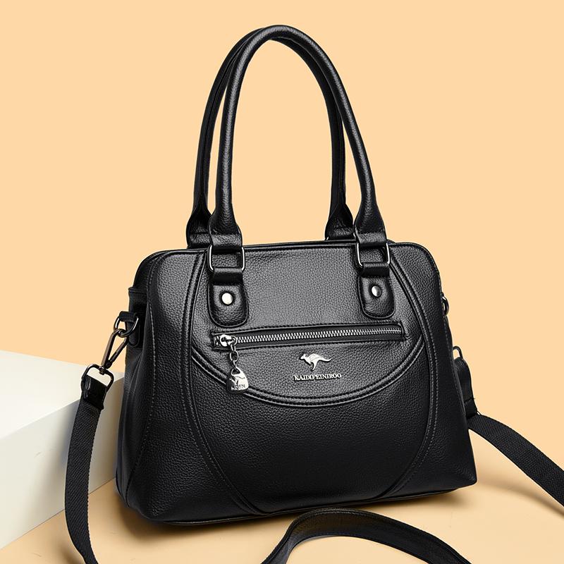 Luxury Large Capacity Women Tote Bag Designer Solid Leather Ladies Shoulder Crossbody Bag Fashion Women's Handbags Messenger Sac