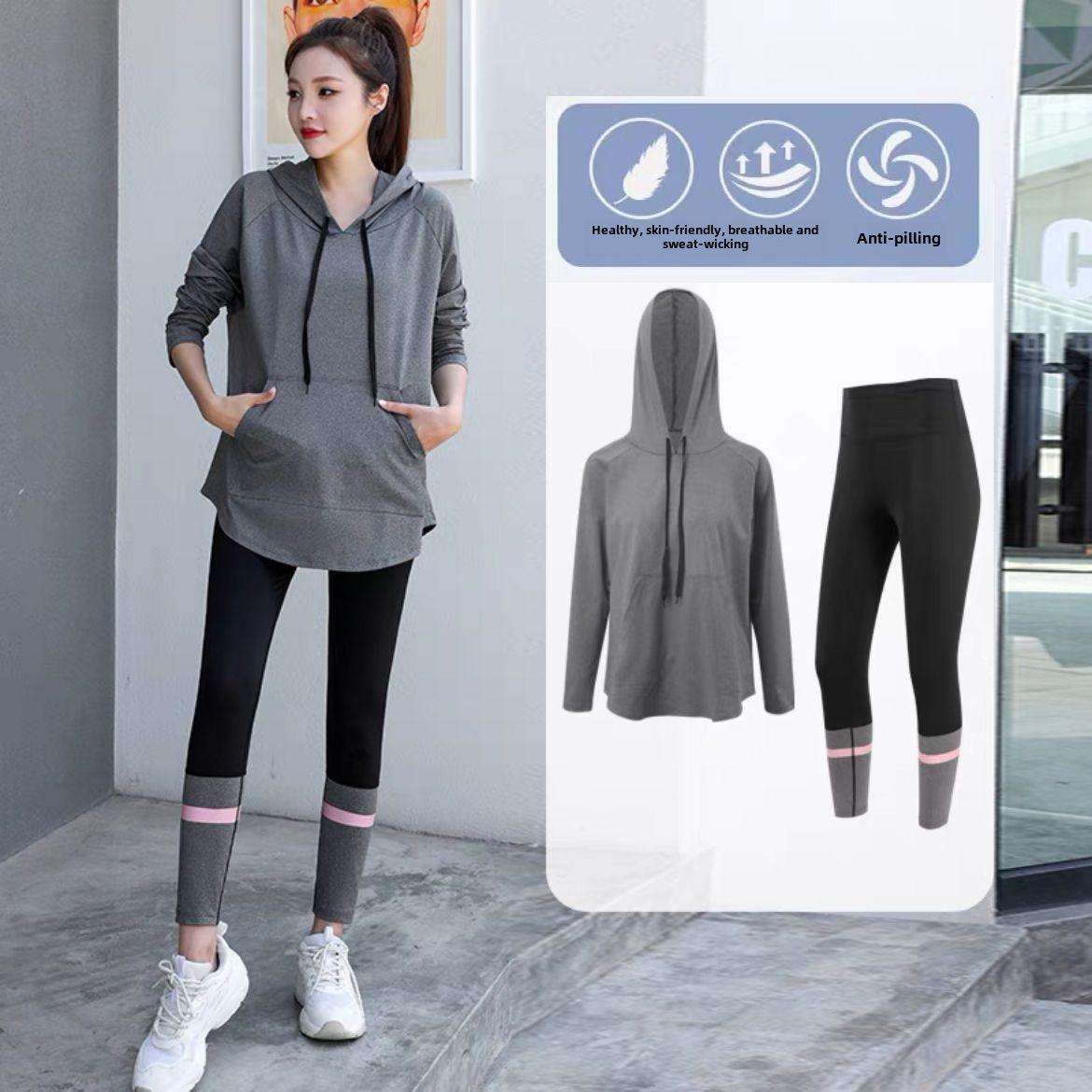 

Высококачественная женская спортивная одежда для йоги и пилатеса - осенний костюм-двойка 2024 года XL 57-63 kg