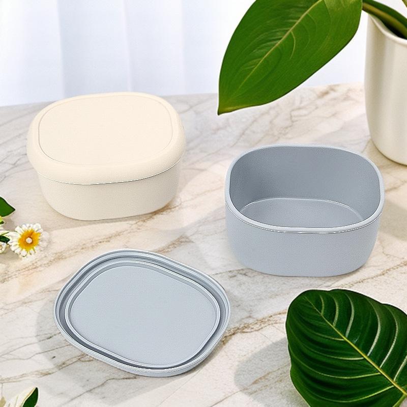 200/300/600ml Silicone Lunch Box with Lid Leak Proof Food Container BPA-Free Microwave Oven Lunch Box Picnic Storage Box