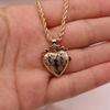 Heart-Shaped Necklace Heart Locket Non-Tarnish Couples Necklaces Lockets Necklace  for Women