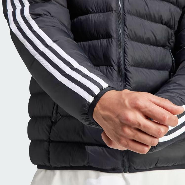 Adidas Originals Padded Hooded Puffer Jacket With Three-Stripe Design Men Outerwear Black IL2563