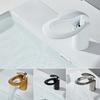 White Bathroom Basin Faucet Gray Sink Faucet Single Lever Hot and Cold Waterfall Crane Brass Sink Mixer Black Chrome Tap