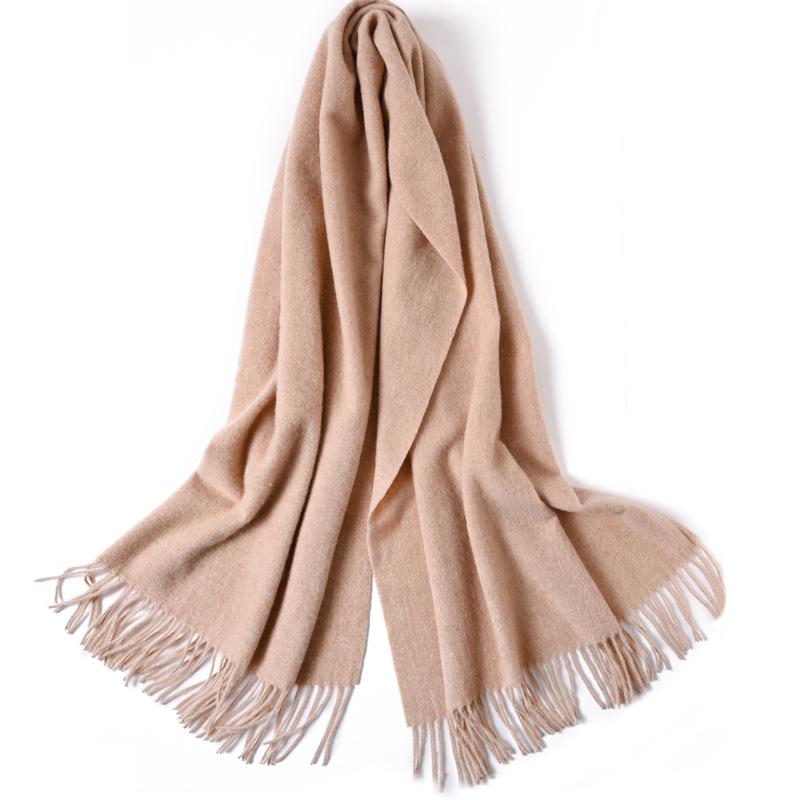 Pure Wool Scarf Winter Men and Women Senior Couple Grey Scarf Shawl Gift Boyfriend Birthday Gift