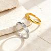 Fashionable Men's & Women's Oval Carved Stainless Steel Ring - RC-734