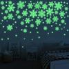 3D Snowflake Static Stickers Fluorescent Window Sticker New Snowflake Decoration  Christmas