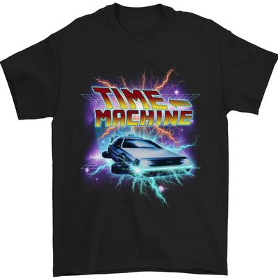 Zeitreise-Maschine Lustiger 80er-Jahre-Film Herren-T-Shirt 100% Baumwolle