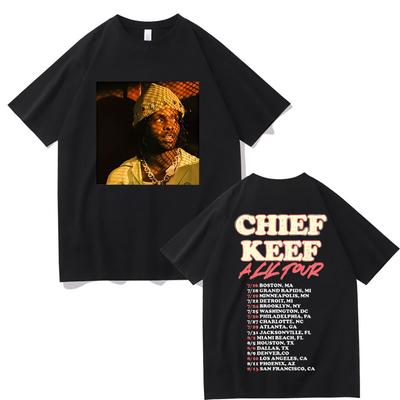 Rapper Chief Keef A Lil Tour T-shirt Unisex Women Fashion Hip Hop Rap T Shirt Unisex's Casual Cotton Oversized Short Sleeve T-shirts
