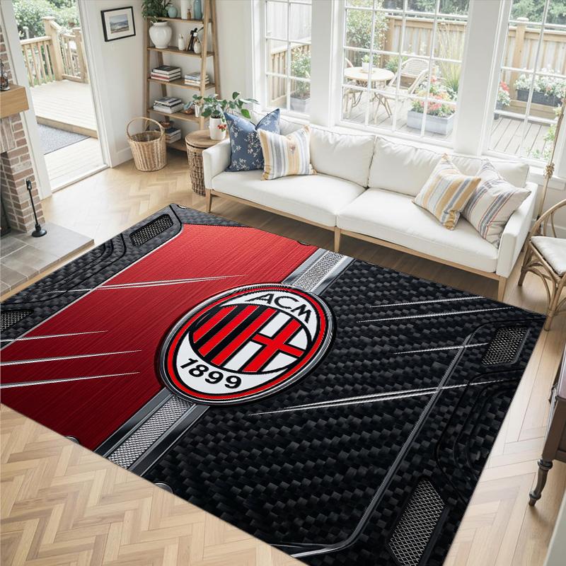 AC Milan Design Crystal Velvet Carpet Cozy Non?Slip Printed Rug For Bedroom Living Room Entrance