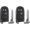 Car Key Fob,for Dodge Ram 1500 2500 3500 2013-2018;4-But,Keyless Control Entry Remote,OE#56046956AC, 68288424AB;FC#GQ4-54T (2x4 Buttons)