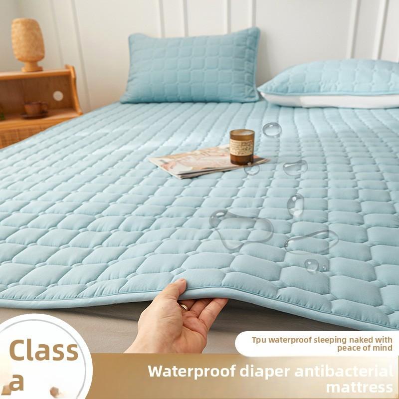 Polyester Bed Mattress Protector With Nonslip Waterproof Cover For Home And Dorm Use