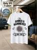 1pc Male Graphic T Shirt Armed & Hammered Dart Team Short Sleeve Crew Neck for Teenagers[solely 1pc T-SHIRT], for Teenager