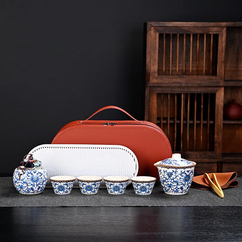 

Portable Ceramic Tea Set with Travel Case