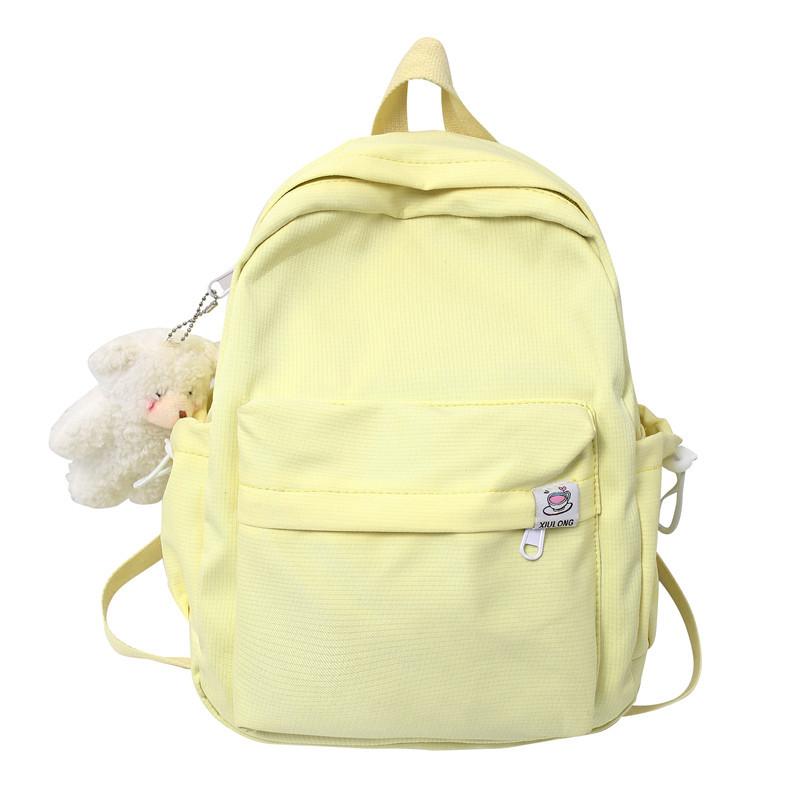 Schoolbag Xiulong Girls Canvas Small School Bag Japanese Small Fresh Backpack Korean Edition Mini Candy Color Student Travel Backpack
