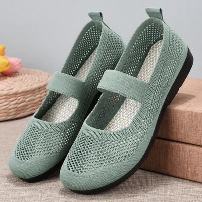 Casual Shoes Women's Summer New Fly-woven Women's Shoes Breathable Women's Hollow Soft-soled Shoes
