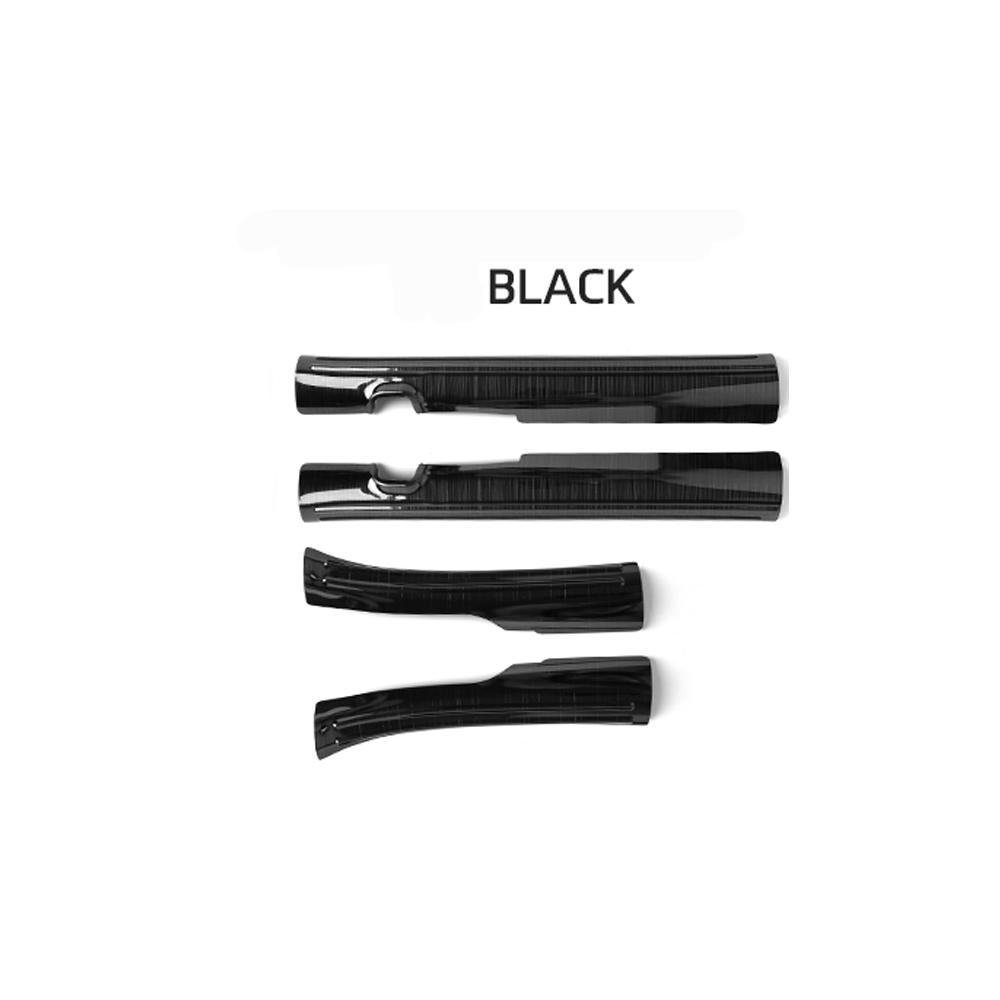 Car Interior and Exterior Door Sill Protectors Front and Rear Sill Guards Step Trim Strips Stainless Steel for Hyundai KONA SX2