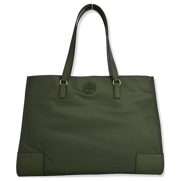 

Tory Burch Ella Logo Top Handle Nylon Tote Bag Women tote bags Palm-Leaf-Green 136144-300 Shopping Bag Set(Basic Set+Shopping Bag)
