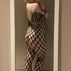 Oversize Women Mesh Hollow Sexy Bodystockings Large Plus Size See Through Erotic Open Crotchless Lingerie Bra Set XXXXL