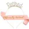 European and American Fashion Retirement Party Headband and Waist Belt Set