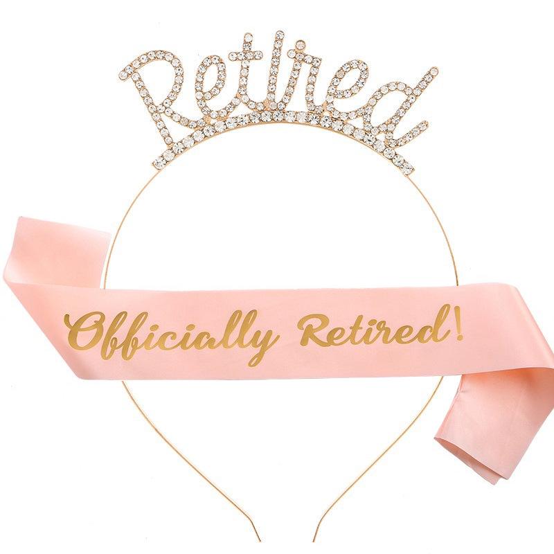European and American Fashion Retirement Party Headband and Waist Belt Set