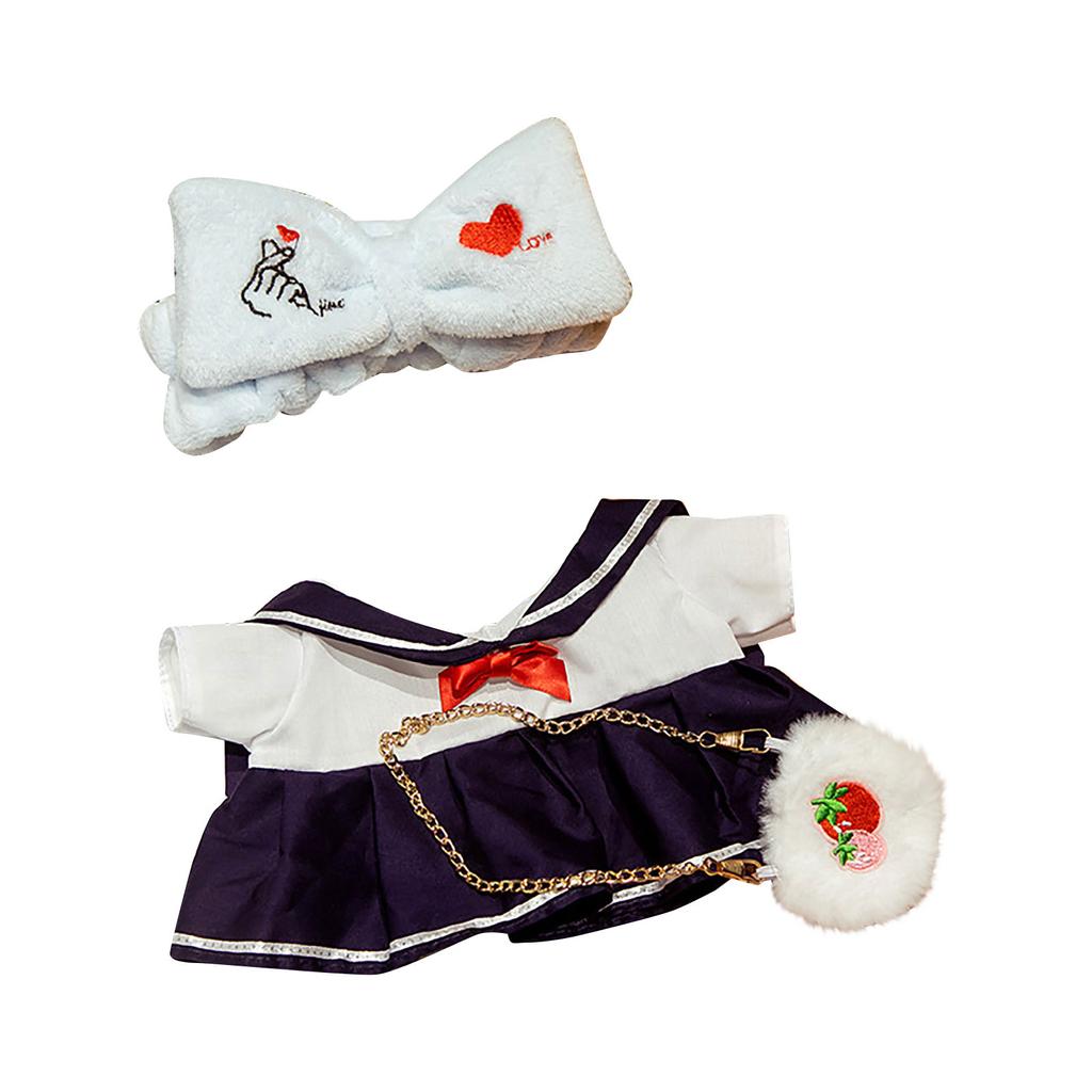 30cm Doll Accessories D-uck Plush Doll Clothes Detachable Clothes Hat Suit Accessories For Plush Toy
