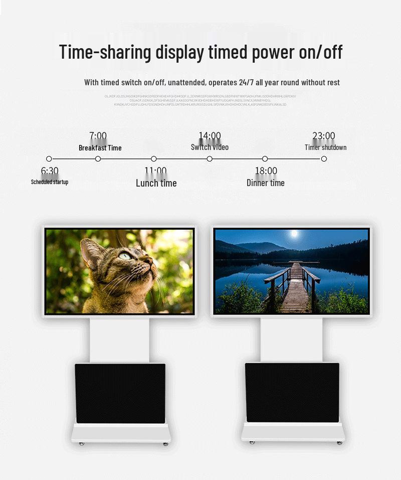 55" Floor-Standing Rotatable Android WiFi LCD Advertising Display Screen for Shopping Malls