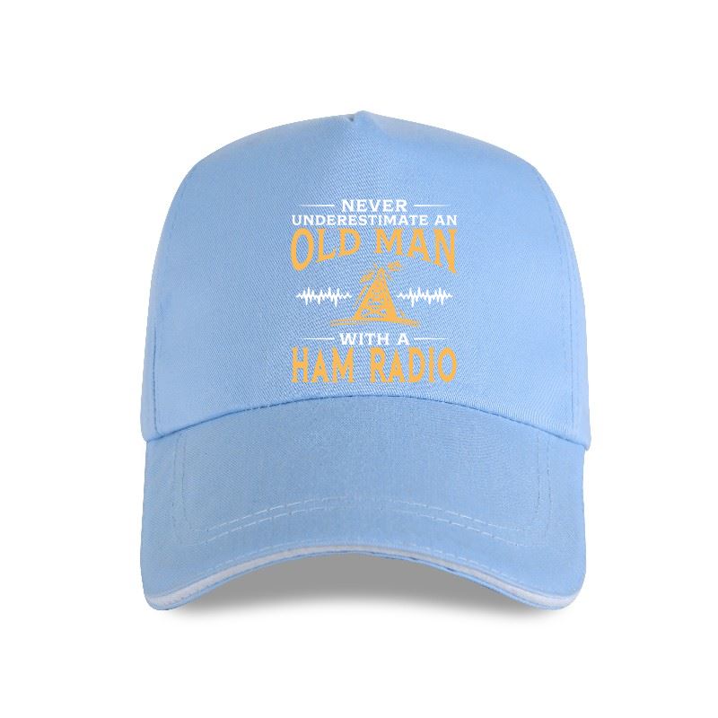 Yeni şapka % 100 Pamuk Amatör Radyo Adam Yuvarlak Boyun Beyzbol Şapkası Erkekler Punk Tasarımcı Streetw ile Yaşlı Bir Adamı Asla Hafife Almayın