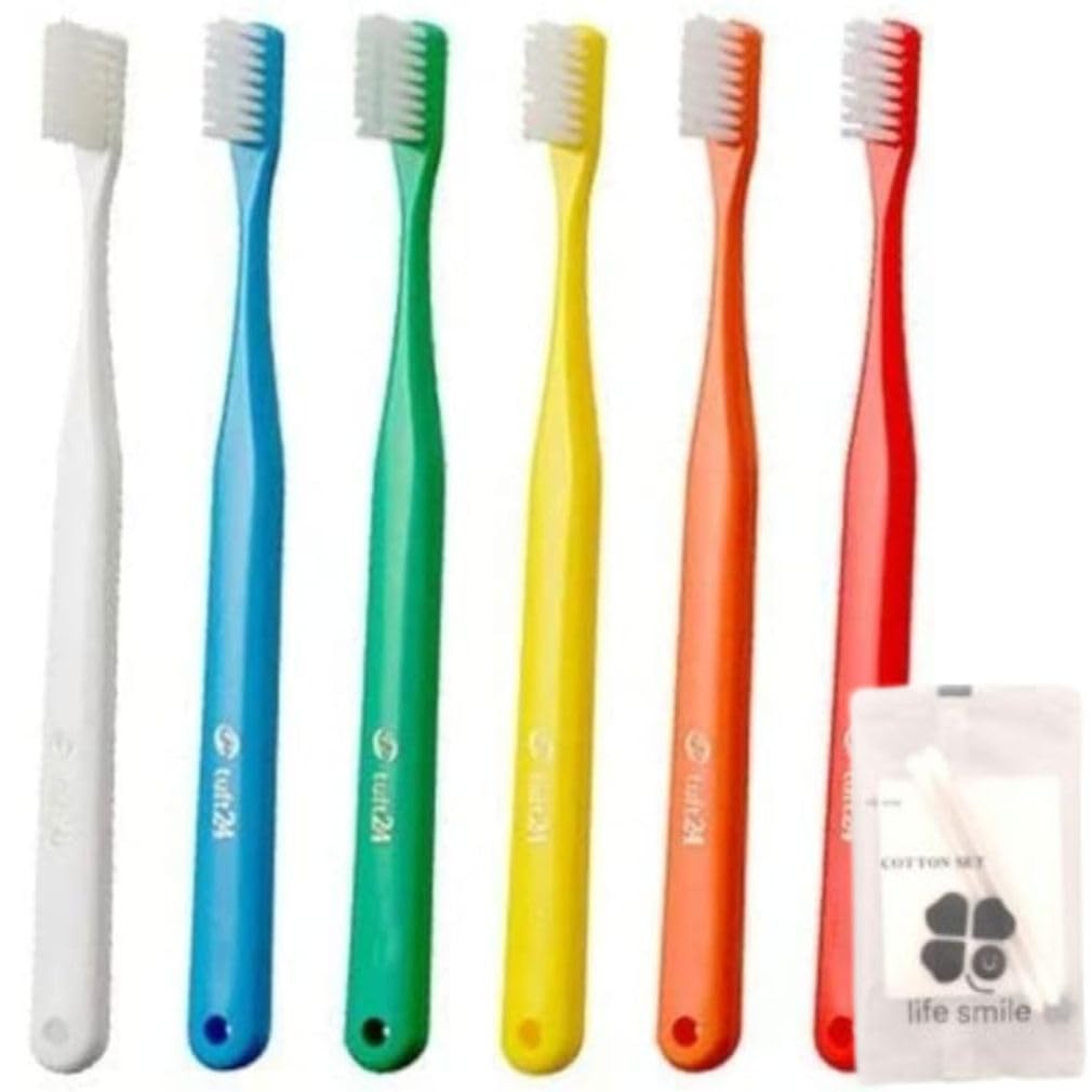 

[25-piece set] Oral Care Tuft 24 Toothbrush MS (Medium Soft) [Includes life smile original cotton set]
