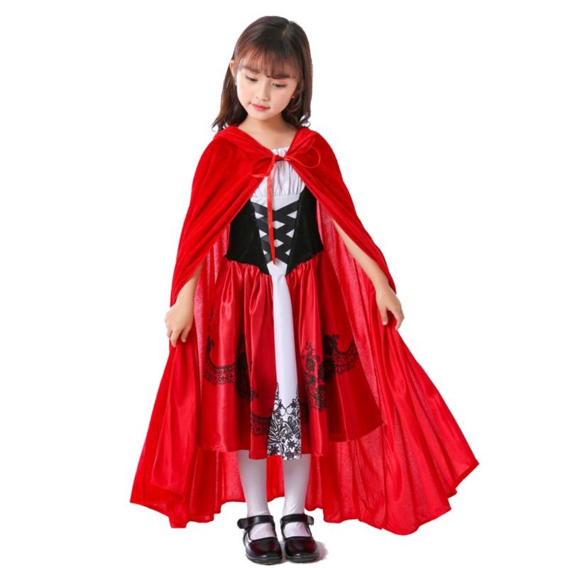 Halloween adult Little Red Riding Hood costume cosplay red dress cape masquerade costume