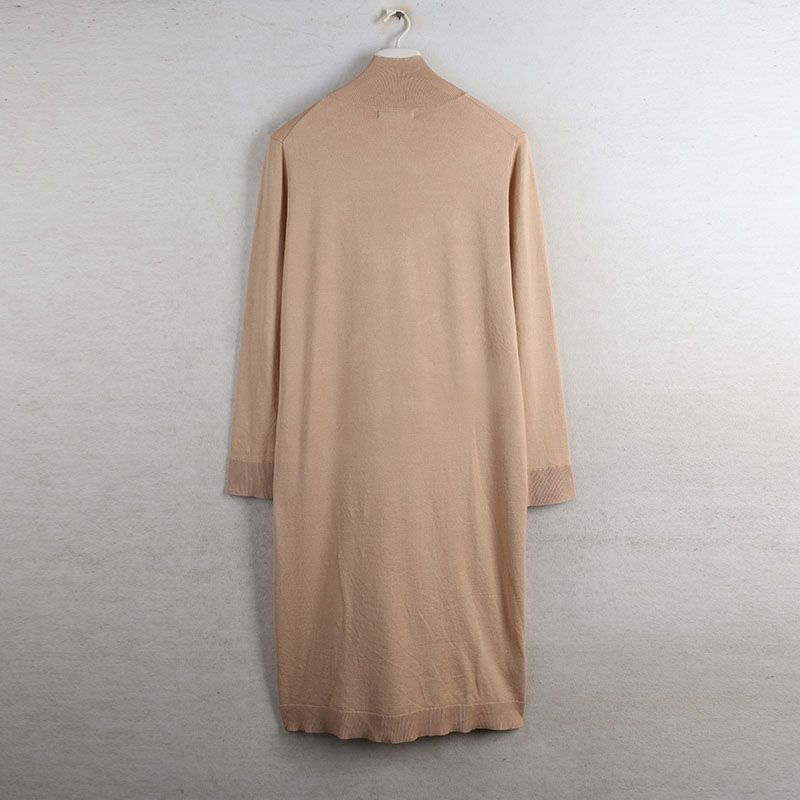 Sunshine House Autumn and Winter New Arrival Export European and American Plus Size Women's Clothes Mid Round Neck Loose Knitting Dress Sweater