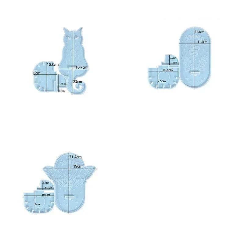 DIY Cat Shaped Candle Mold Halloween Wall Mounted Epoxy Resin Silicone Candle Mold Holiday Party Decoration Production Kit
