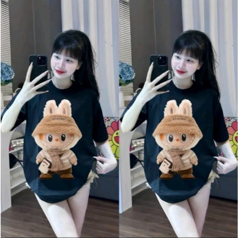 Labubu LUXA Loose-form Unisex Short-sleeved T-shirt, Ulzzang Men's and Women's T-shirt