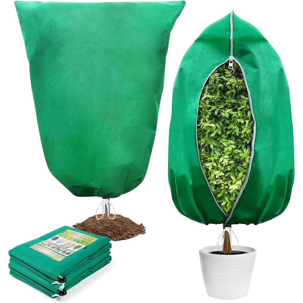 

Plant frost protection covers, 2-piece frost covers with zipper drawstring (31.5 x 47.3 )