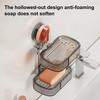 Soap Storage Rack Soap Box Suction Cup Soap Tray Holder for Easy Bathroom Organization Wall Mount No Drilling Needed
