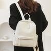 PU Women's Bag Large Capacity Backpack Retro Travel Student Book Bag