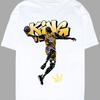 Men's T-shirt New American Summer Lakers Star King Short Sleeve Moss Basketball American Style Hip Hop Printed Cotton T-Shirt