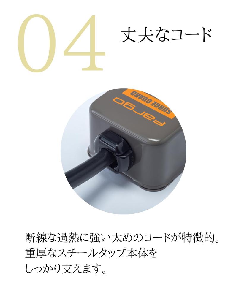 Fargo STEEL TAP Stromleiste mit Erdung Festes Kabel 6 Steckdosen, Stahl, 3-polig, Kabel, Wandmontage, (Dunkelgrau, Steckdosen, 2m)