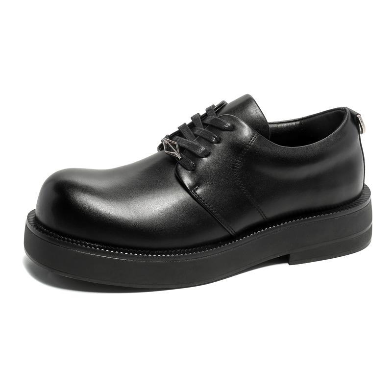 2024 New Lace up Men Casual Leather Shoes Outdoor Antiskid Thick Bottom Shoes High Quality Men Classic Casual Work Oxford Shoes